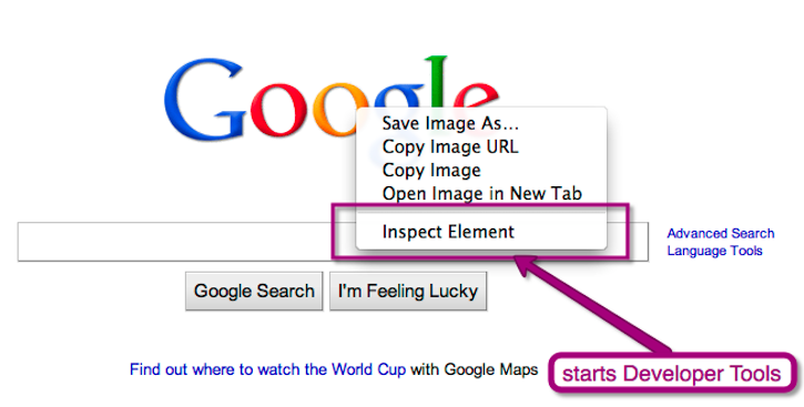 Щелкните правой кнопкой мыши логотип Google, и вы увидите следующие параметры: